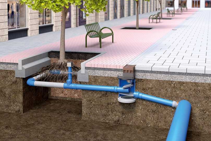 Eine der jüngsten patentierten Neuentwicklungen von Funke ist der BeWa-Ablauf für die passive Bewässerung von Baumstandorten. Eine mögliche Umstellung auf Winterbetrieb sorgt dafür, dass streusalzhaltiges Wasser den Baum nicht erreichen kann. | Foto: Funke Kunststoffe Eine der jüngsten patentierten Neuentwicklungen von Funke ist der BeWa-Ablauf für die passive Bewässerung von Baumstandorten. Eine mögliche Umstellung auf Winterbetrieb sorgt dafür, dass streusalzhaltiges Wasser den Baum nicht erreichen kann. | Foto: Funke Kunststoffe