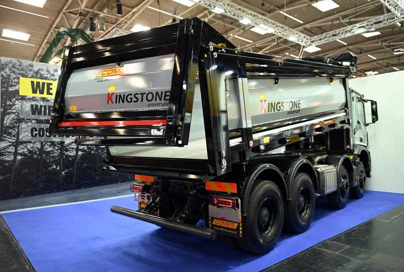 Comes Kingstone 3.1-Hinterkipper auf Iveco-Vierachser | Foto: QUATEX Comes Kingstone 3.1-Hinterkipper auf Iveco-Vierachser | Foto: QUATEX