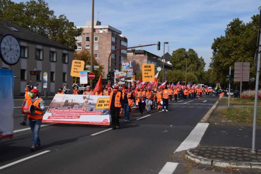 Tarifkonflikt: IG Bau ruft zum Protest am Tag der Schlichtung auf