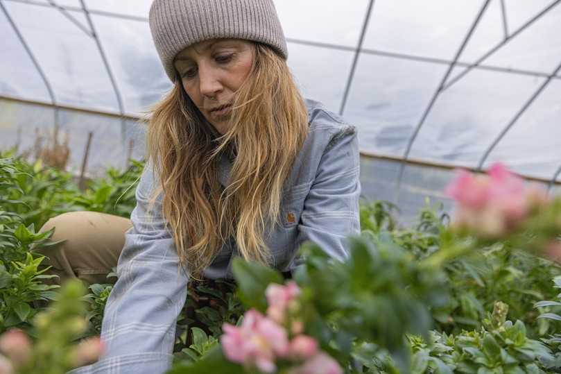 Das Flanellhemd mit Stretch-Anteil für Frauen gibt es in Hellblau und in Braun. | Foto: Carhartt