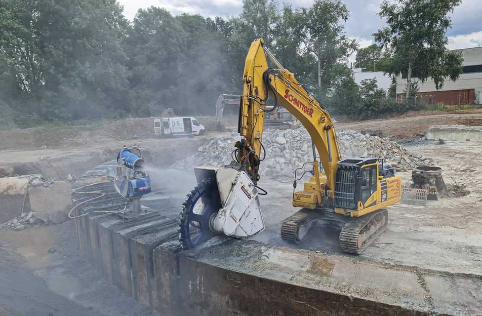 Kemroc Schneidräder sind im Abbruch und Rückbau vielseitig einsetzbar