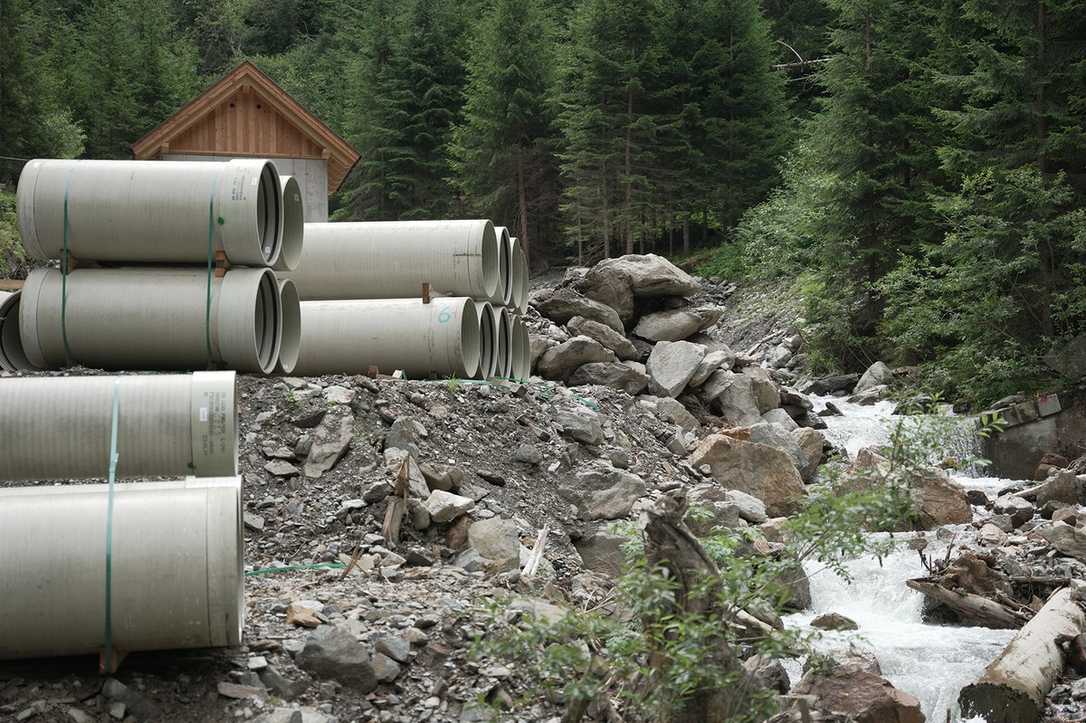 GFK-Rohre von Amiblu im Wasserkraftwerk Lamnitz