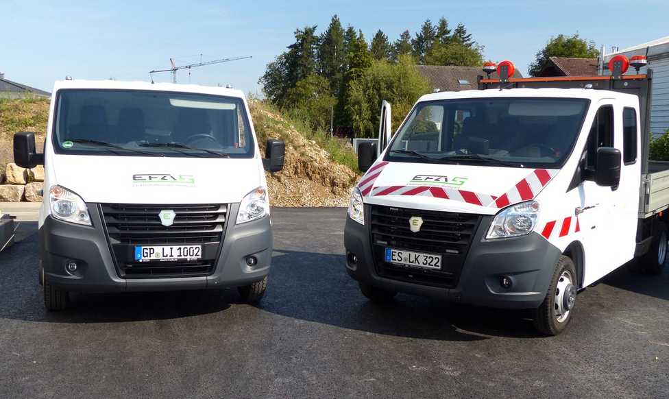 Elektro-Transporter von EFA-S mit neuer Anhängerkupplung bis 2,5 t Anhängelast
