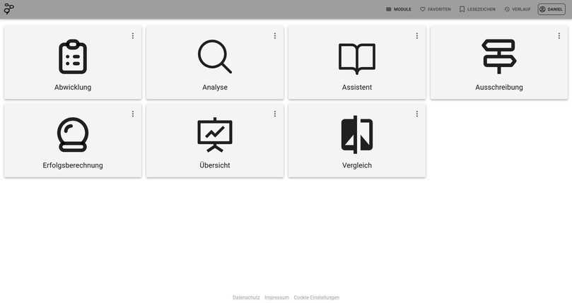 Die verschiedenen Software-Module der Datenplattform Mate, die allen beteiligten während der Planungs- und Ausführungsphase zur Verfügung stehen. Auch eine statistische Analyse des eigenen Vorgehens ist möglich. Diese Module werden zukünftig mehr und mehr mit den Partnerunternehmen weiterentwickelt. | Foto: Syscribe