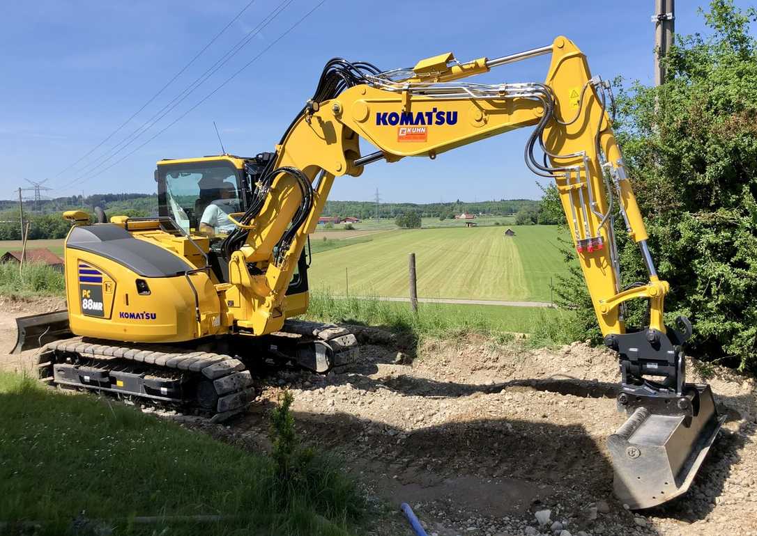 PC88MR-11 Bagger von Komatsu für den GaLaBau