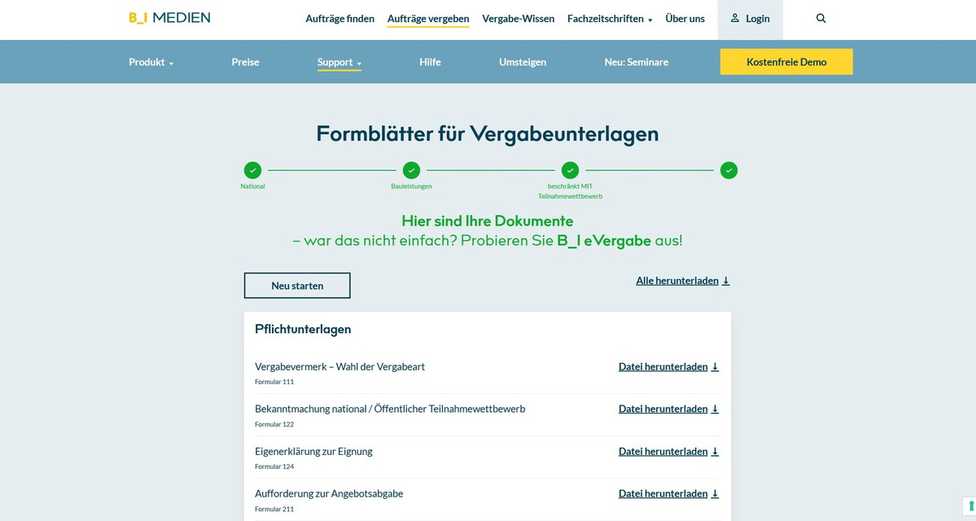 Auftragsvergabe: VHB-Wizard erleichtert das Finden von Formblättern