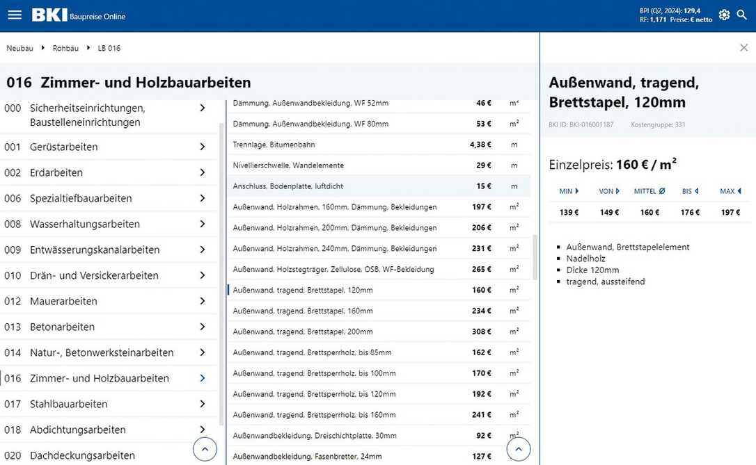 Baupreise: BKI Baupreise online 2025 erschienen