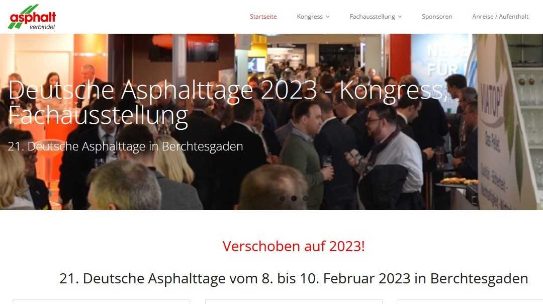 Corona-Pandemie: Deutsche Asphalttage verschoben auf 2023