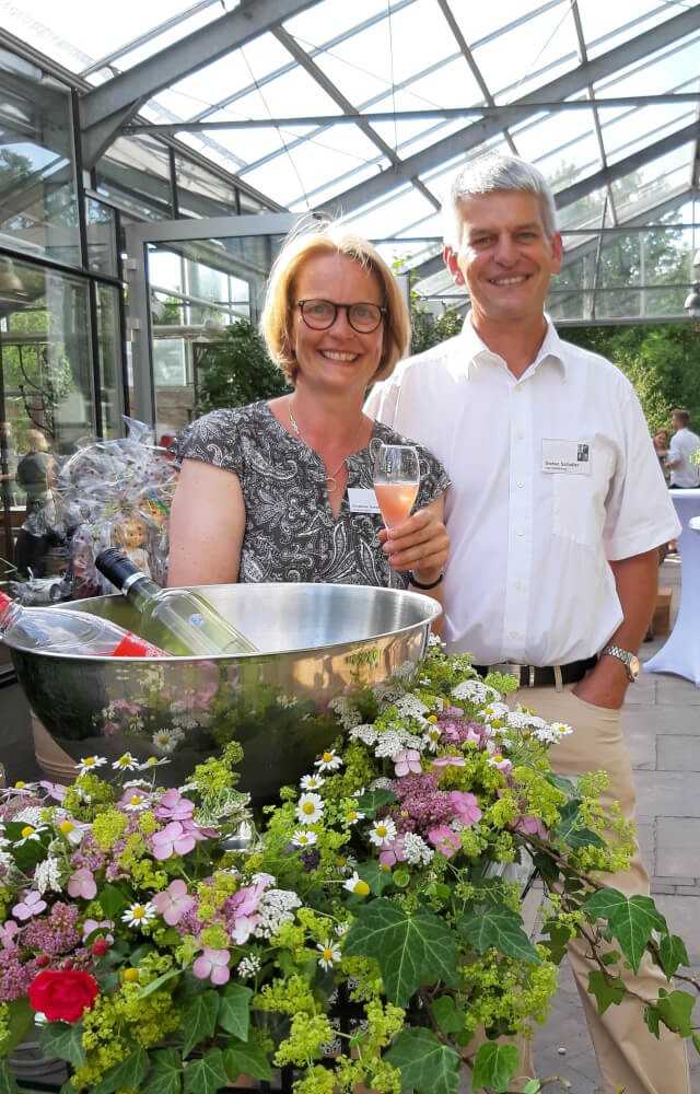 Christine und Stefan Schaller, Inhaber von TeichMeister Zinsser Gärten und Poolbau.