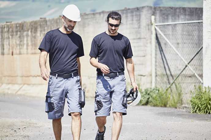 Shirt und Shorts „Dynamic Construct“ für den Sommer: So bleibt das Team fit bei hohen Temperaturen. | Foto: Mewa