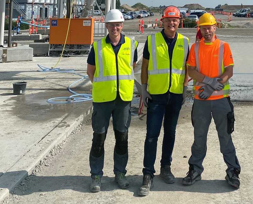 Das Projekt erforderte eine enge Zusammenarbeit zwischen Teams aus Dänemark und Deutschland (v.l.): Jens Qvist, Finn Møller Sørensen und Sebastian Dittmar, Produktmanager bei MBS. | Foto:  Master Builders Solutions