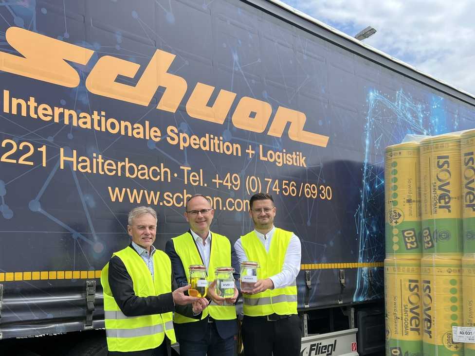 Baustoff-Hersteller Saint Gobain setzt bei der Logistik auf HVO100