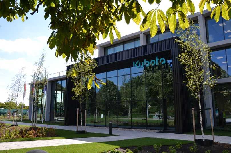Das klimaneutrale Bürogebäude soll als europäischer Hauptsitz von Kubota dienen und zugleich gemeinsame Büroräume für die Kverneland-Group-Unternehmen Nieuw-Vennep BV und Mechatronics BV bieten. | Foto: Kubota