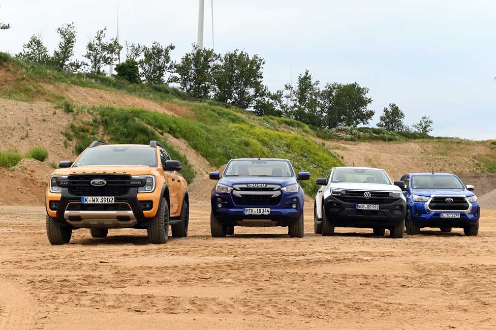 Pick-up Test 2024: Ford Ranger, VW Amarok, Isuzu D-Max, Toyota Hilux im Direktvergleich