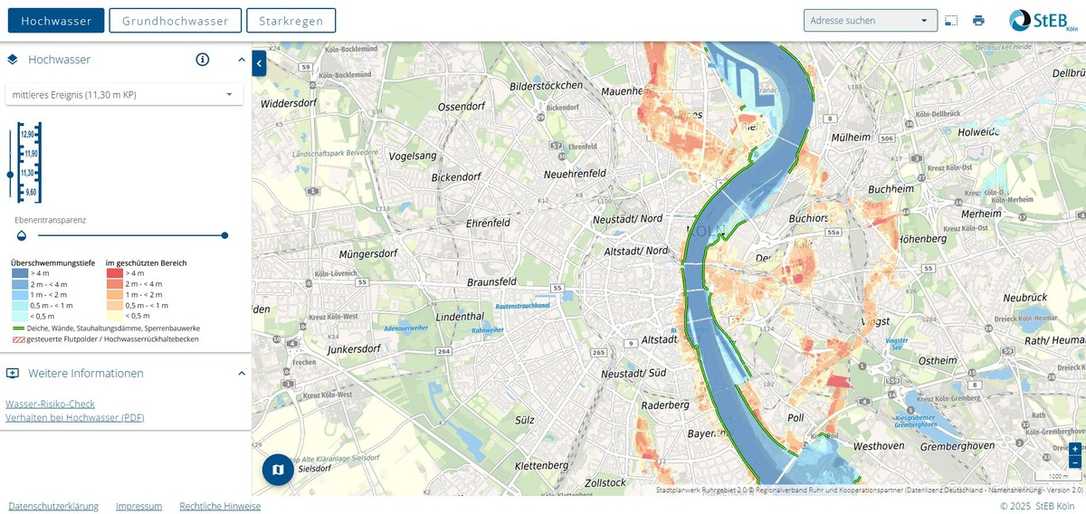Starkregenvorsorge in Köln: Gefahrenkarten interaktiv in 3D Starkregenvorsorge in Köln: Gefahrenkarten interaktiv in 3D