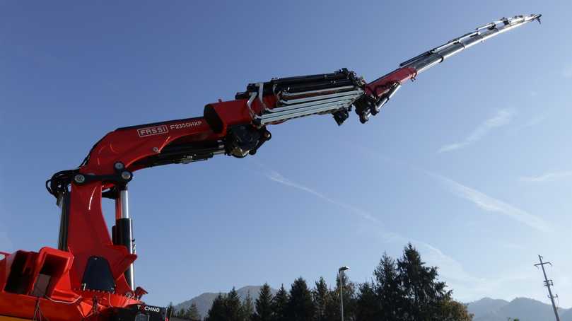 Auf der bauma 2025 zu sehen: Der F2350RL-HXP Techno mit über 46 Metern Reichweite ist der stärkste Kran, den Fassi jemals gebaut hat. | Foto: Fassi