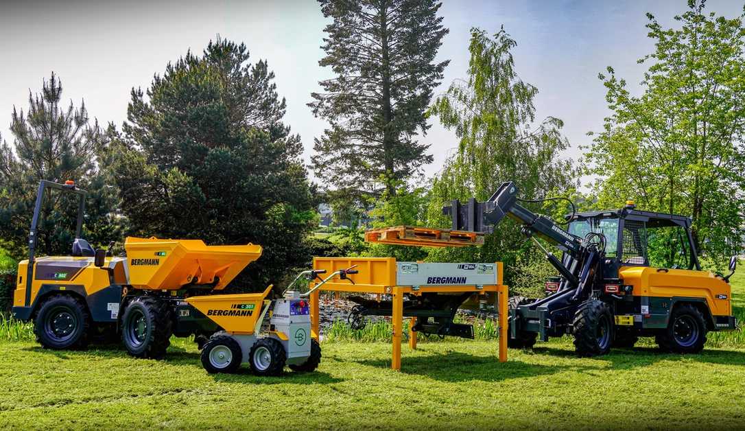 Multilader C804e vollelektrisches Fahrzeug von Bergmann Maschinenbau als Lader oder Dumper