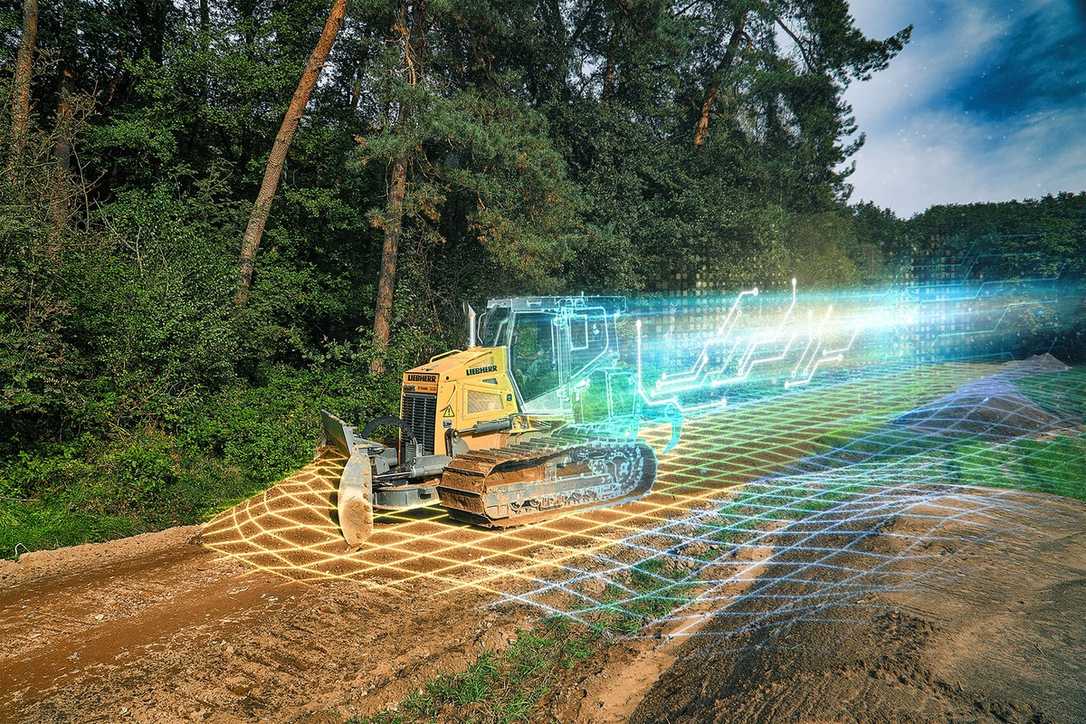 Mit Liebherr Free Modeling 3D-Geländemodelle in der Baumaschine erstellen Mit Liebherr Free Modeling 3D-Geländemodelle in der Baumaschine erstellen
