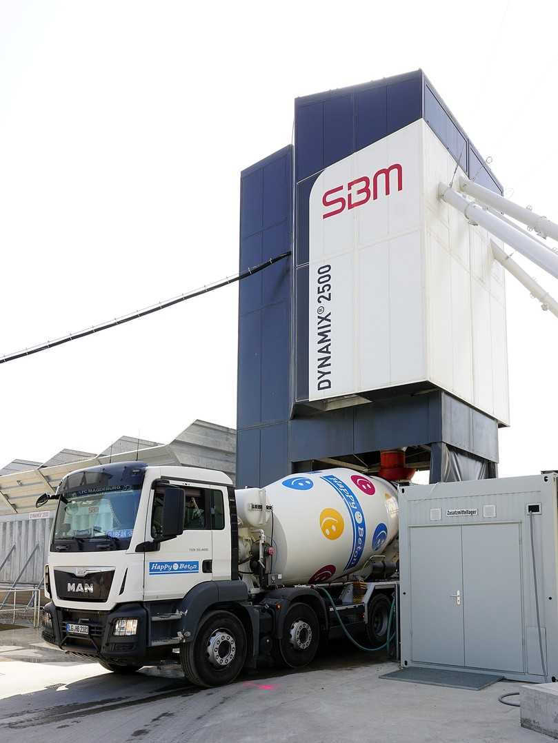 Fünf eigene Fahrmischer gewährleisten die Versorgung der Happy-Beton-Kunden im Raum Magdeburg. | Foto: SBM Mineral Processing, Happy Beton