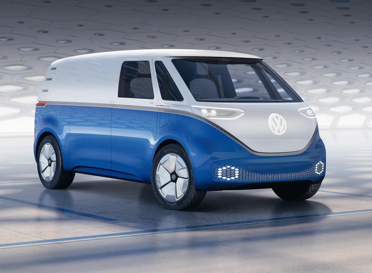 Der elektrische ID.Buzz Cargo ähnelt dem jüngst vorgestellten VW T7. | Foto: Volkswagen