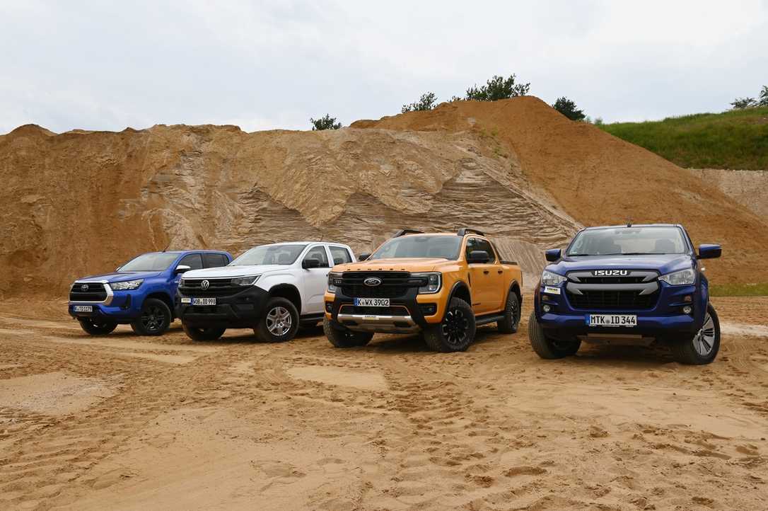 Pickups im Praxis-Test: Pickup-Modelle von Ford, VW, Toyota & Isuzu im Vergleich