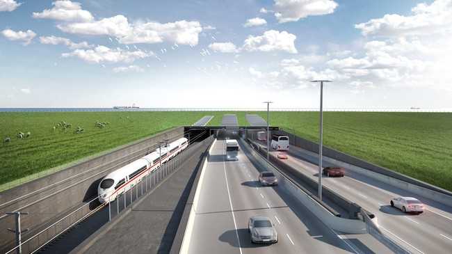 Visualisierung von Tunnelportal und Rampe: Der Fehmarnbelttunnel ist das größte Infrastrukturprojekt Nordeuropas. | Foto: Femern A/S