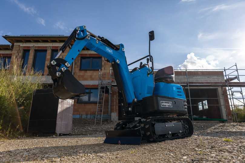 Der Mini-Bagger EXC815 eignet sich für Einsätze auf Baustellen und bei der Gartengestaltung. | Foto: Scheppach GmbH Der Mini-Bagger EXC815 eignet sich für Einsätze auf Baustellen und bei der Gartengestaltung. | Foto: Scheppach GmbH