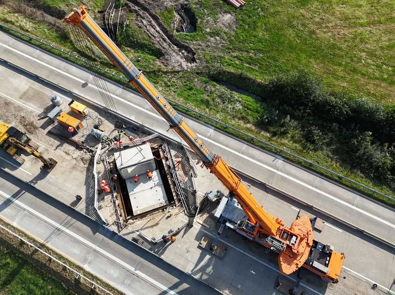 Die Baustelle sorgte mehrere Monate lang für Verkehrsbeeinträchtigungen. | Foto: Berding Beton GmbH Die Baustelle sorgte mehrere Monate lang für Verkehrsbeeinträchtigungen. | Foto: Berding Beton GmbH