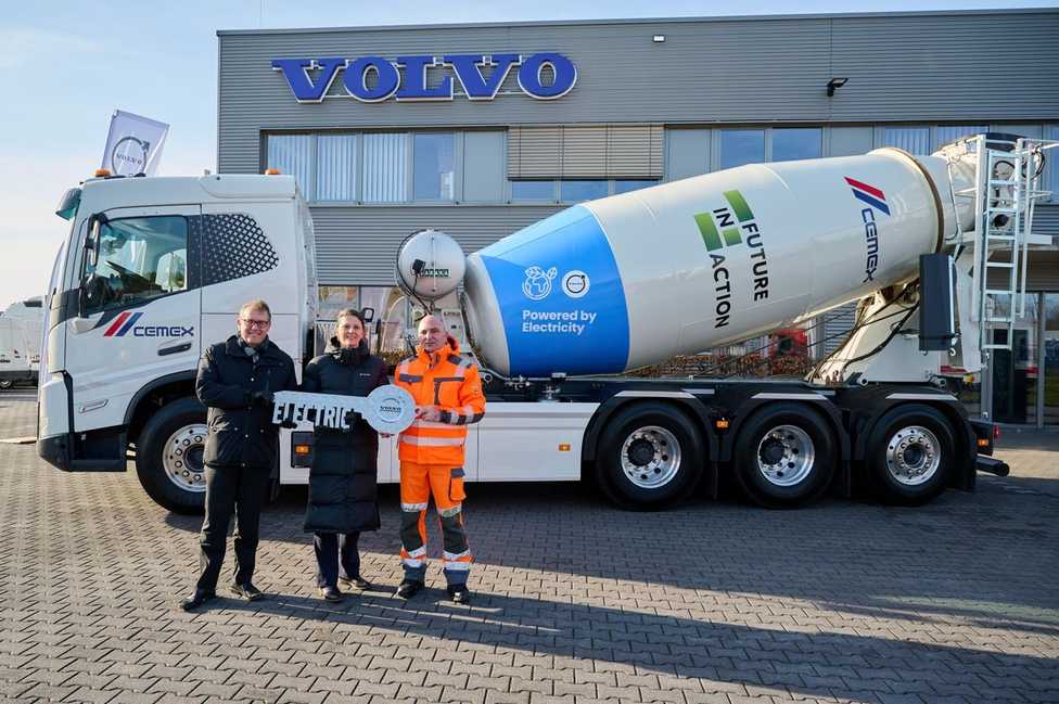 Baufahrzeuge: Volvo liefert ersten vollelektrischen Fahrmischer an Cemex