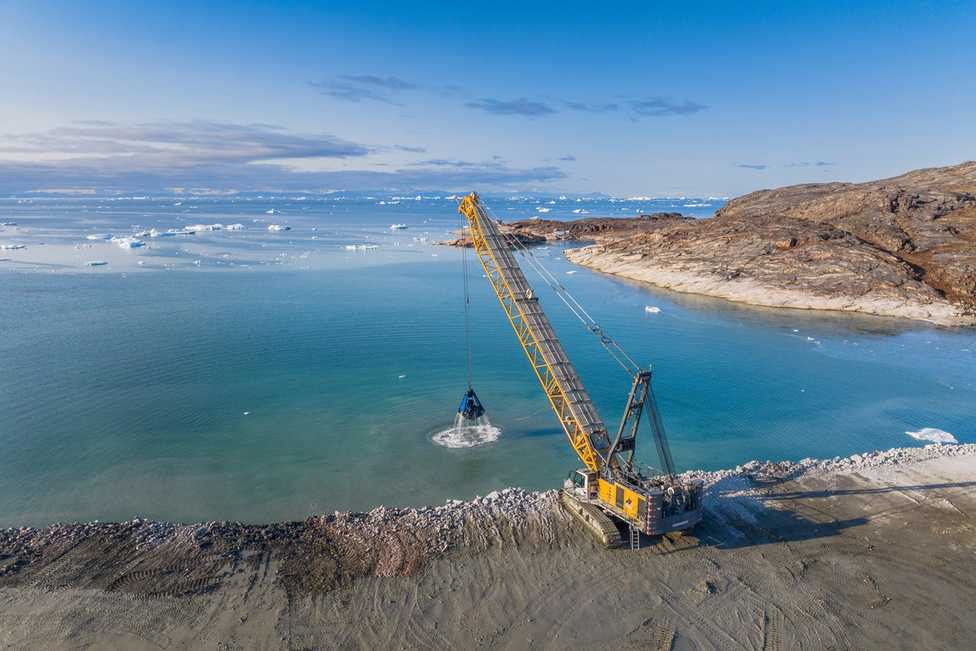Liebherr HS8200 Seilbagger von Munck Civil Engineering baut Flughäfen auf Grönland