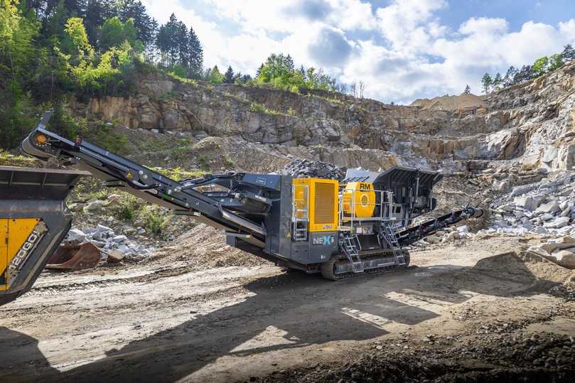 Der mobile Backenbrecher J110X von Rubble Master ist wahlweise mit diesel-hydraulischem Antrieb oder als elektrifiziertes Hybridmodell erhältlich. | Foto: Rubble Master