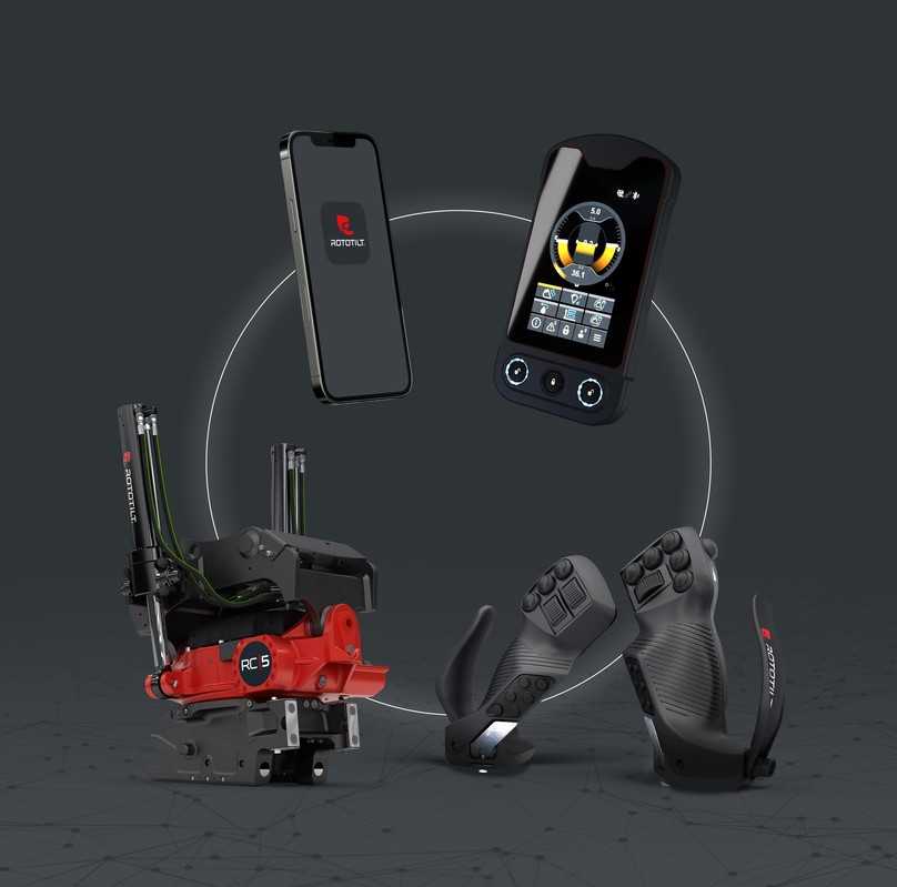 Rototilt Control ist ein neues Konzept, das das Steuersystem RC, die RC
Joysticks, die Tiltrotatoren der Serie RC und die App RC Connect umfasst. | Foto: Rototilt