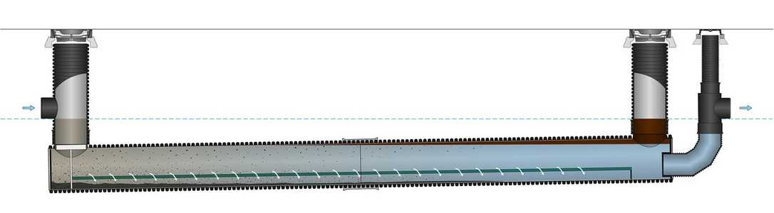 Regenwasser-Behandlung mit Sedimentationsrohren von Fränkische: SediPipe 800