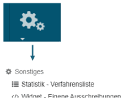 Bild 3: Aufruf der Liste aller Statistikmeldungen über die Verwaltung