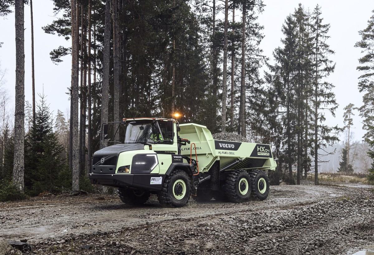 Die Volvo-Ingenieure im schwedischen Braas haben einen elektrischen Dumper mit Brennstoffzellenantrieb entwickelt. Der Prototyp des Volvo HX04 könnte in der zweiten Hälfte dieses Jahrzehnts serienreif sein. | Foto: Volvo CE