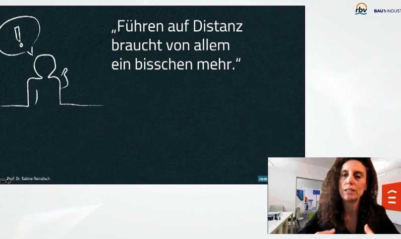 Digitale Empathie – Führen auf Distanz brauche von allem ein bisschen mehr, so Prof. Dr. Sabine Remdisch, Evalue-consult GmbH. | Foto: rbv