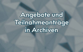 Verschlüsselte Angebote und Teilnahmeanträge in Archiven 