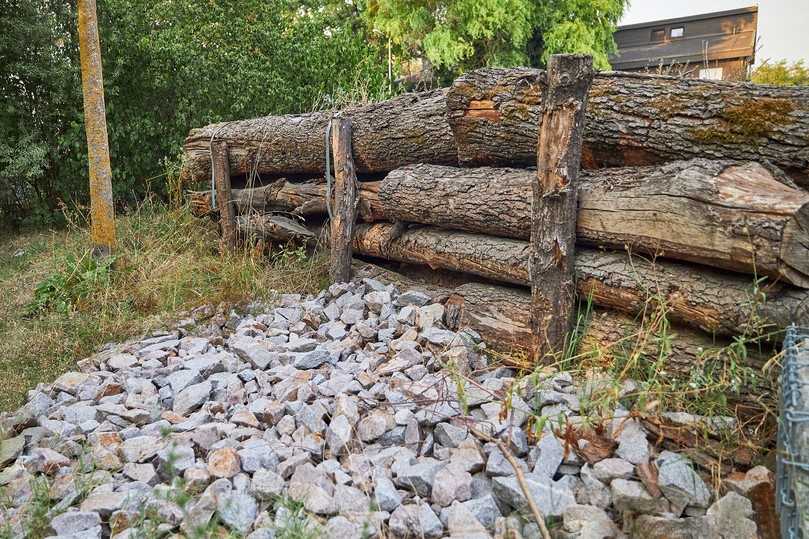 Erhardt GaLaBau engagiert sich beispielsweise für Naturschutzprojekte, wie hier beim Aufbau von Rückzugsgebieten für Eidechsen und andere Kleinstlebewesen. | Foto: Alexander Hammer