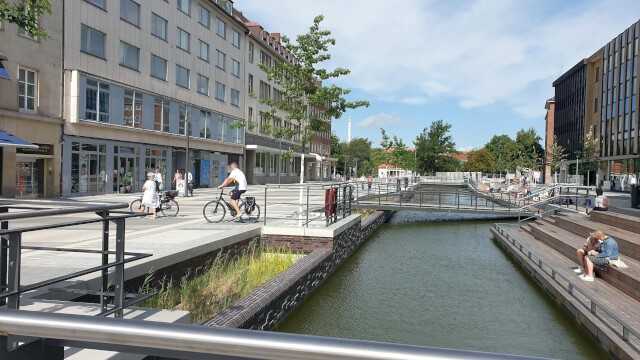 „Kleiner Kiel-Kanal“ ist der Arbeitstitel der Gesamt-Baumaßnahme, die der Innenstadt mehr Attraktivität verleiht.