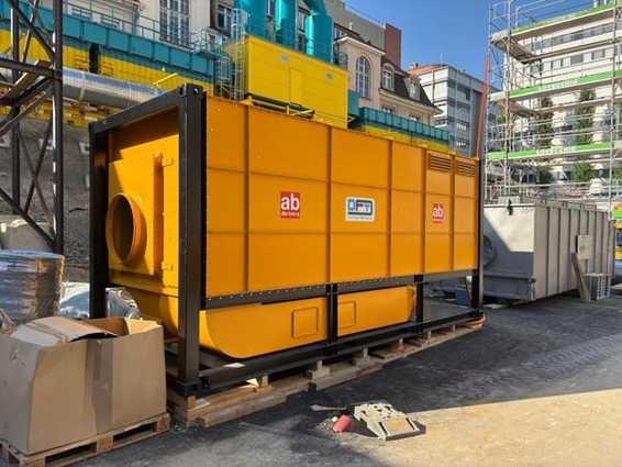 Flexible Industrie-Entstaubung auf der Baustelle