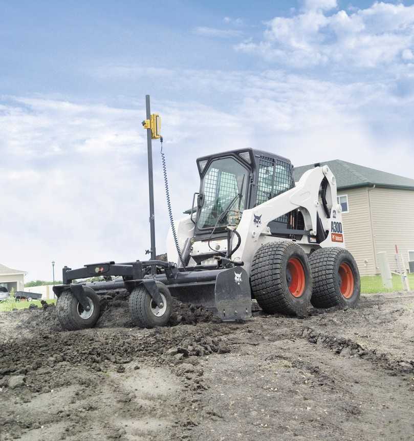 Bobcat-Planierkästen räumen und nivellieren unebene Flächen wie Wege, Einfahrten oder Gartenflächen. | Foto: Bobcat