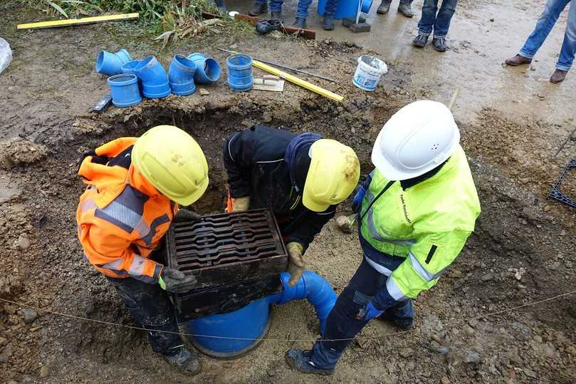 In Ehingen/ Donau kommen insgesamt neun Funke-Straßenabläufe zum Einsatz: fünf für Aufsätze in der Größe 300/ 500 mm – wie hier im Bild zu sehen – und vier für Aufsätze 500/ 500 mm. | Foto: Funke Kunststoffe