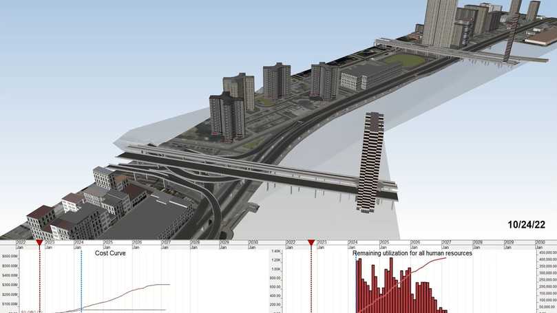 Die 4D-Bauablaufplanung hat das Verständnis von Baumethoden um 50 Prozent effizienter gemacht. | Foto: Jacobs-Greenman-Pedersen Inc. JV Die 4D-Bauablaufplanung hat das Verständnis von Baumethoden um 50 Prozent effizienter gemacht. | Foto: Jacobs-Greenman-Pedersen Inc. JV