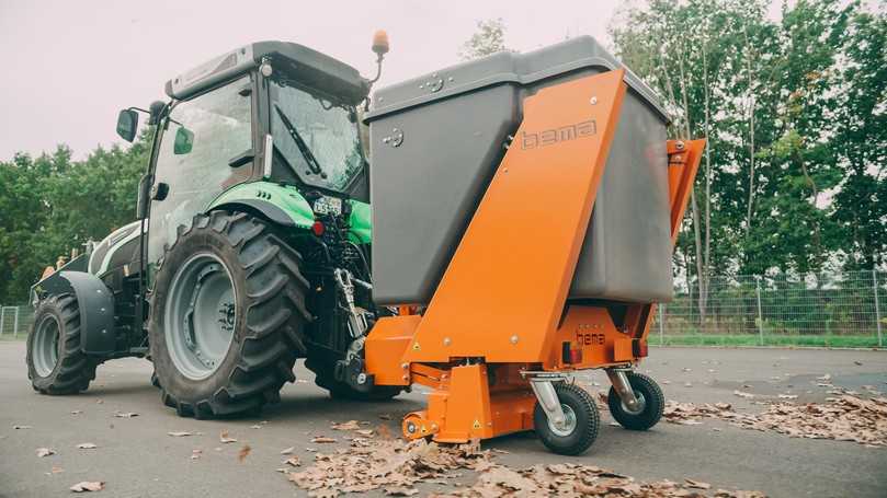 Für den bema-Kippcontainer als Teil des bema Saug-Kehrsystems gab es eine Silbermedaille. | Foto: bema GmbH Maschinenfabrik