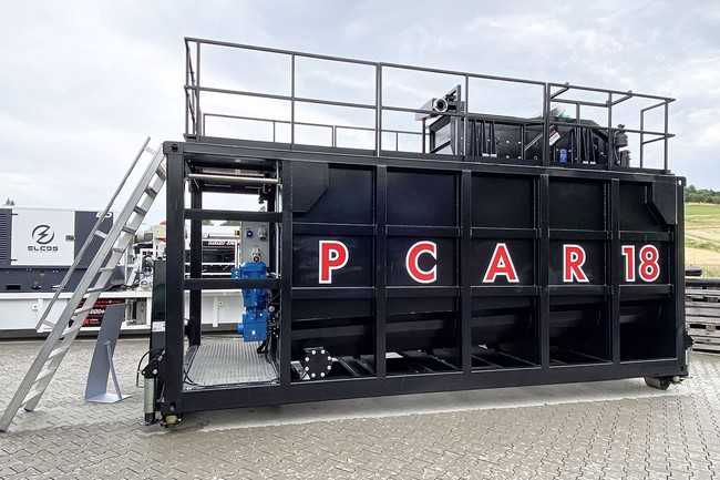 Ein weiteres Highlight des Sommer-Events war der PCAR18, ein Puffercontainer zur Teilentsandung gebrauchter Bohrspülung. | Foto: L-Team Baumaschinen