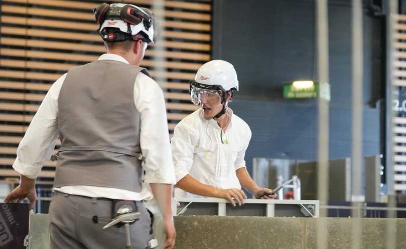 Die Betonbauer hatten bei den WorldSkills in Lyon eine kniffelige Aufgabe zu bewältigen. | Foto: ZDB