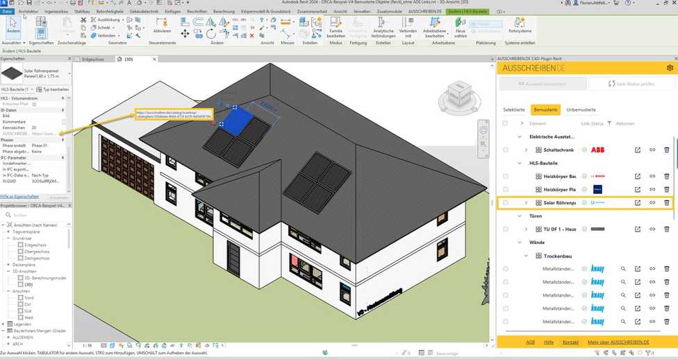 Bausoftware: Neues CAD-Plugin für Revit von Ausschreiben.de