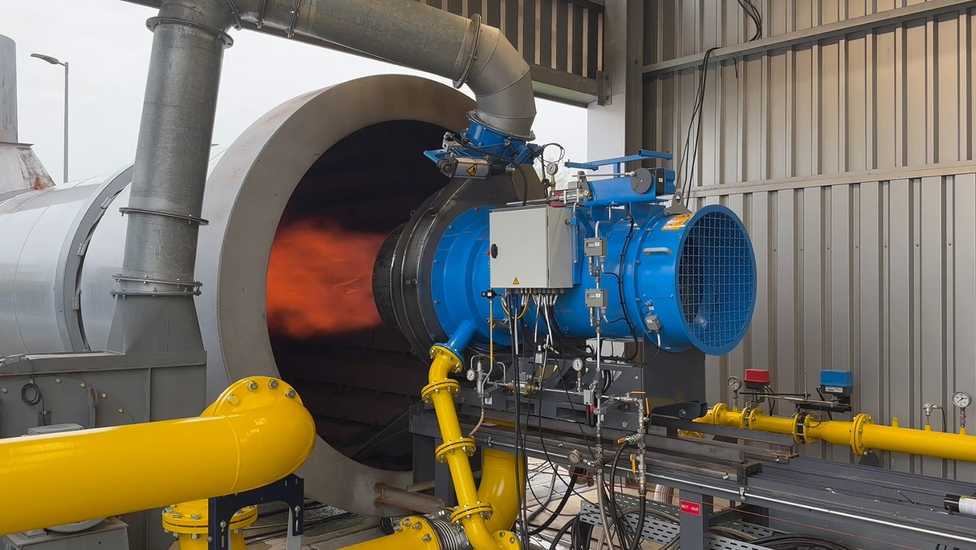 Benninghovens neue Asphalt-Brennergeneration funktioniert auch mit Wasserstoff