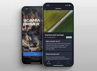 Scania ProDriver: Digitaler Lkw-Fahrtrainer als App