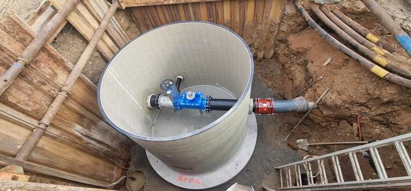 Armaturenschacht im Einbau | Foto: Horn Ingenieure Armaturenschacht im Einbau | Foto: Horn Ingenieure